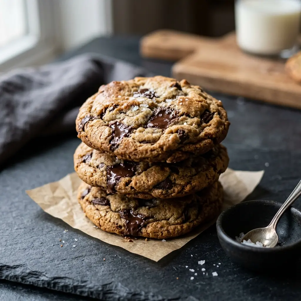 Cookies fertig als Dessert serviert