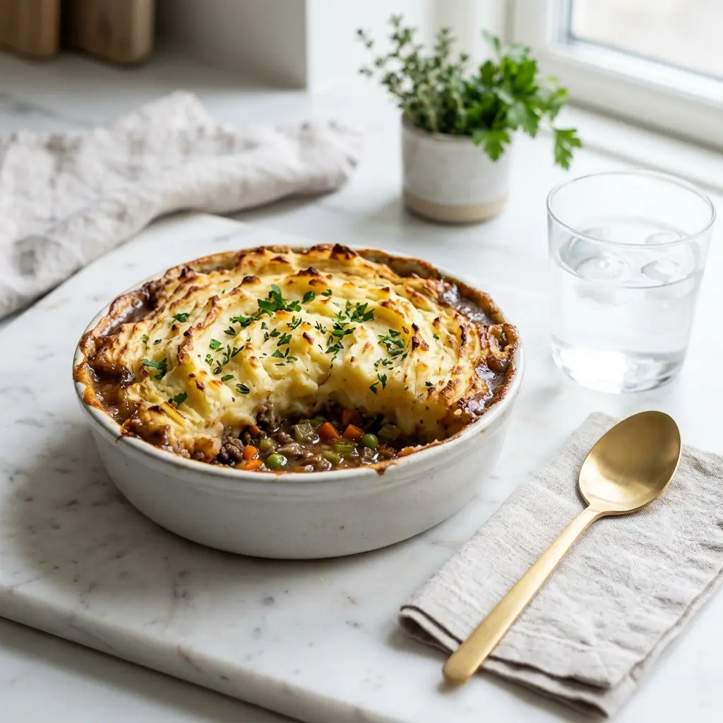 Cottage Pie fertig als Gericht serviert
