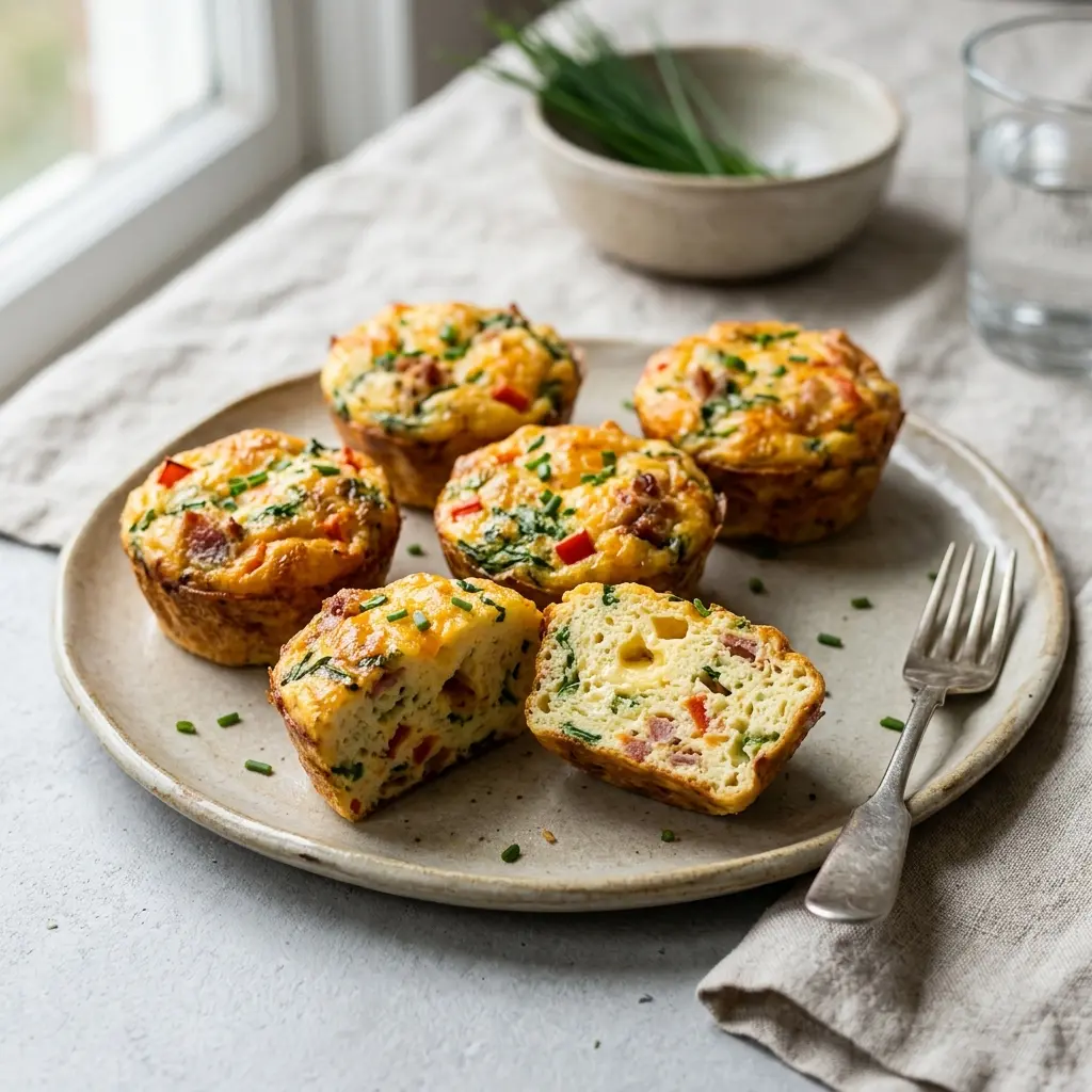 Egg Muffins fertig als Dessert serviert