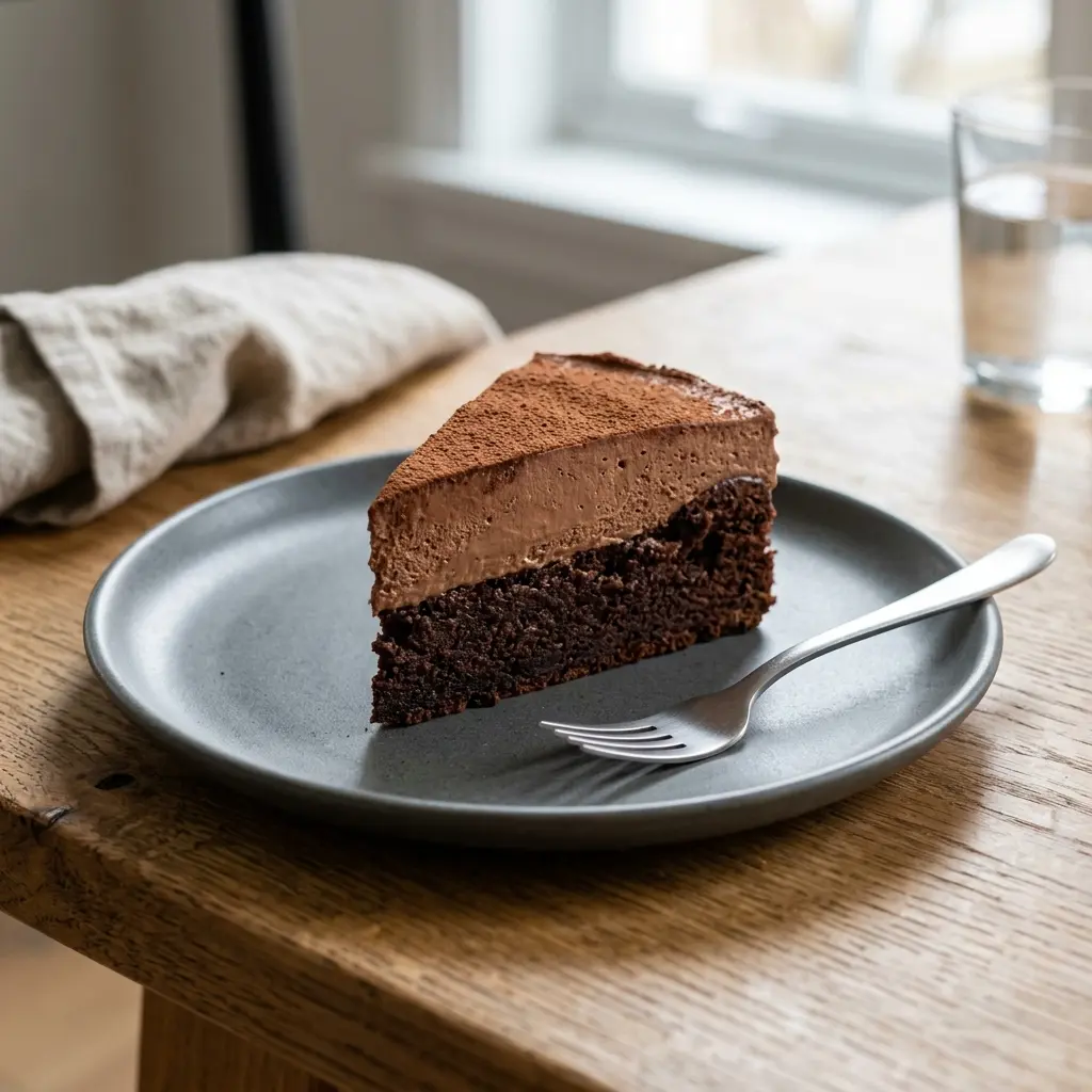 Gateau Marcel fertig als Gericht serviert