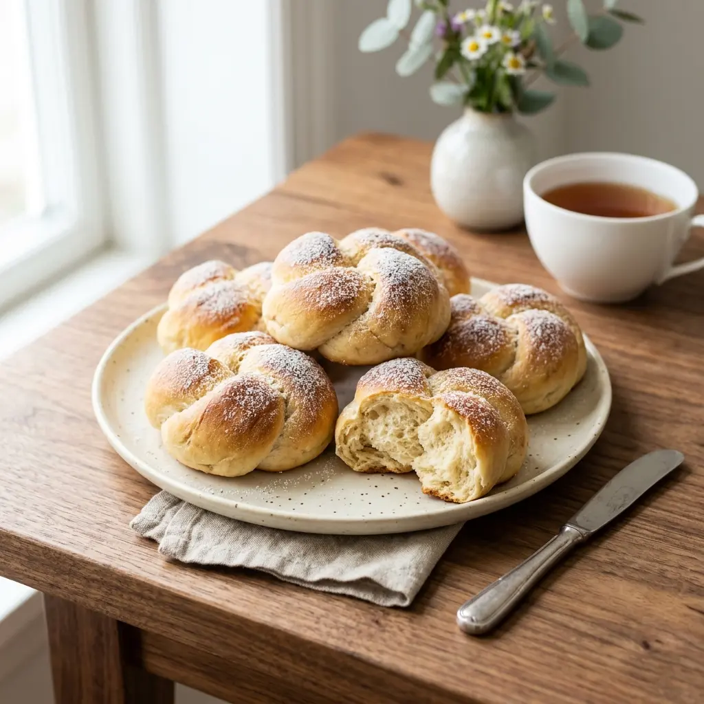 Serviervorschlag für Geburtstagsbrötchen frisch und appetitlich angerichtet