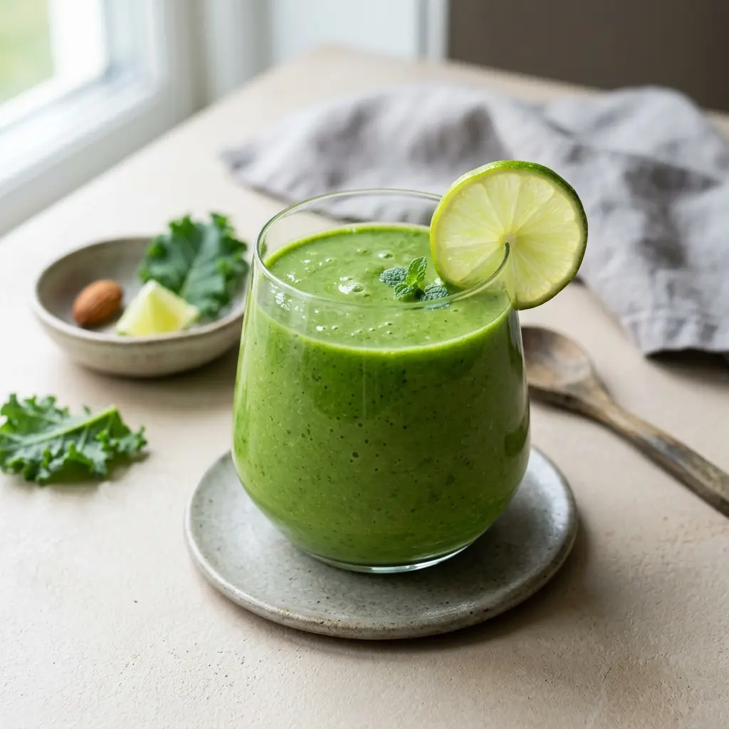 Greenie fertig als Getränk serviert