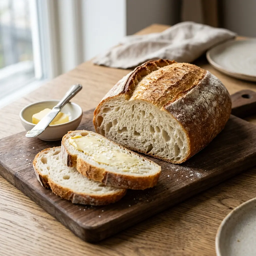 Serviervorschlag für Klassisches Weißbrot frisch und appetitlich angerichtet