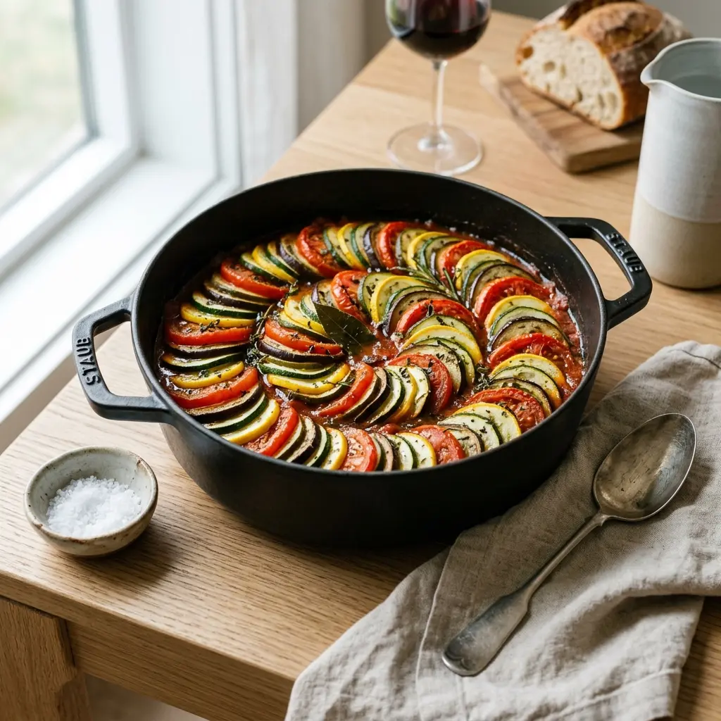 Ratatouille fertig als Gericht serviert