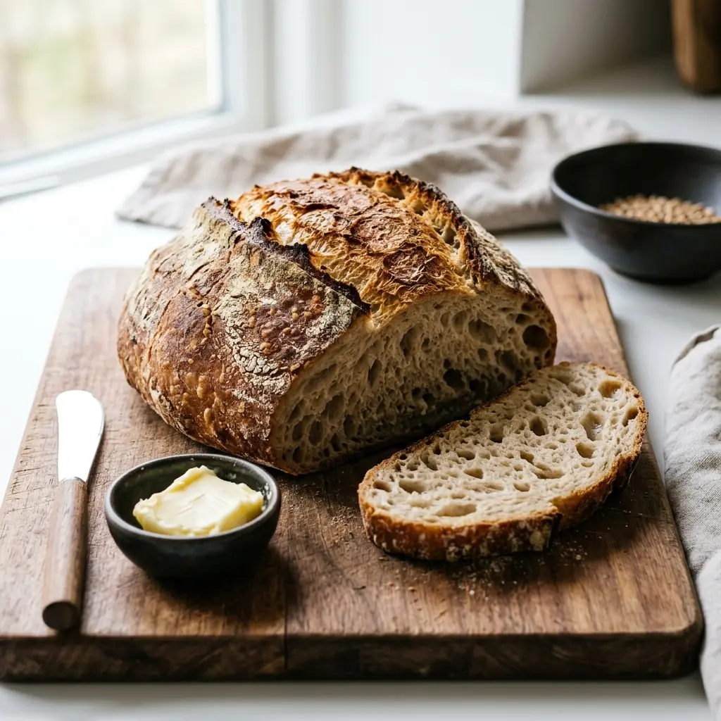 Serviervorschlag für Topfbrot frisch und appetitlich angerichtet