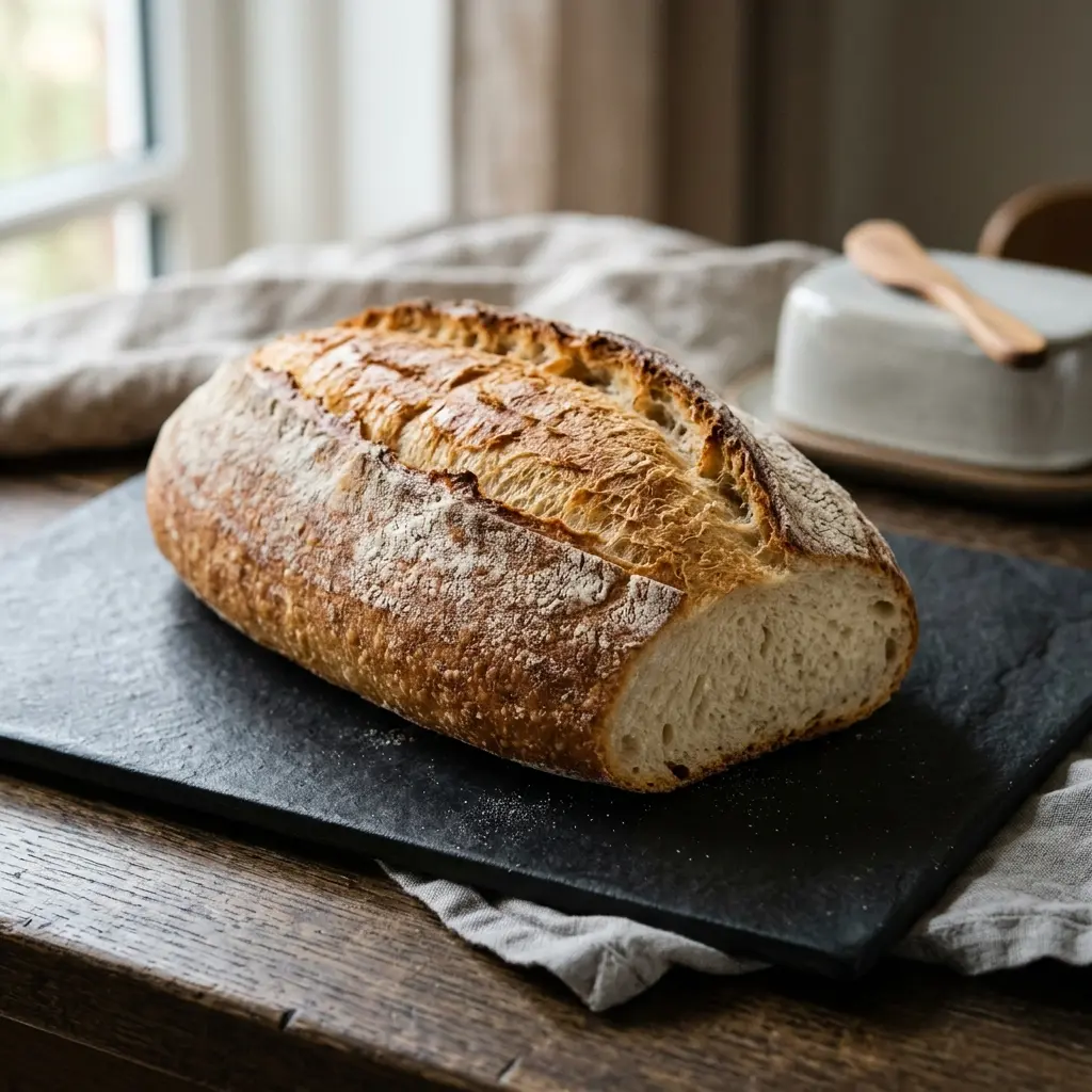 Serviervorschlag für Weißbrot frisch und appetitlich angerichtet