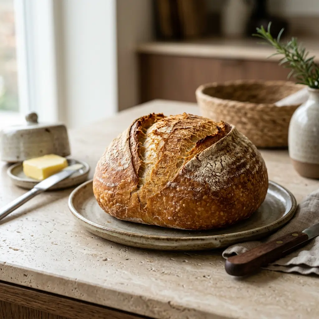 Foto von Brot aus der Heißluftfritteuse fertig zubereitet in der Heißluftfritteuse