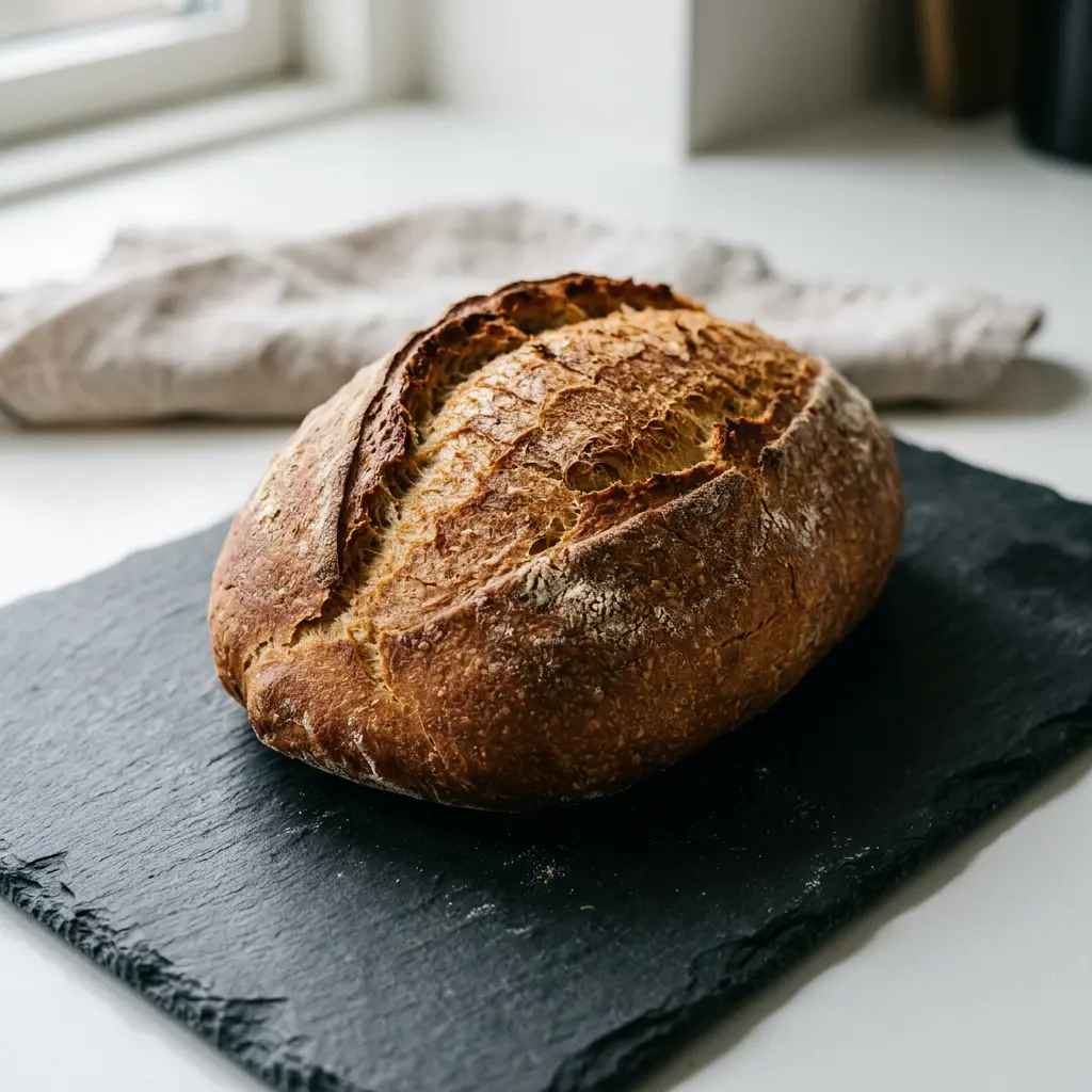 Foto von Weißbrot aus der Heißluftfritteuse fertig zubereitet in der Heißluftfritteuse